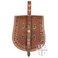 Sac en cuir de ceinture décoré viking