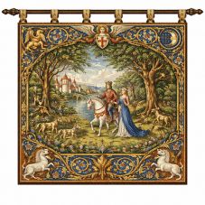 Tapisserie m&eacute;di&eacute;vale 130x48cm ou 100x100cm